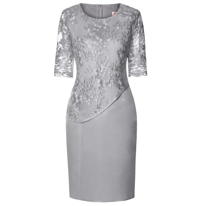 Versatile pink short sleeve midi dress for women, perfect for parties, special occasions, or casual wear.