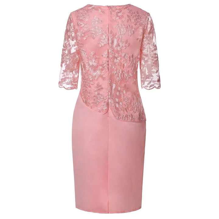 Comfortable & flattering women's short sleeve midi dress, a versatile choice for elegant or casual wear.