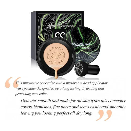 Women's Flawless Moisture Cushion CC Cream: hydrating full coverage foundation, SPF, anti-aging, radiant finish.