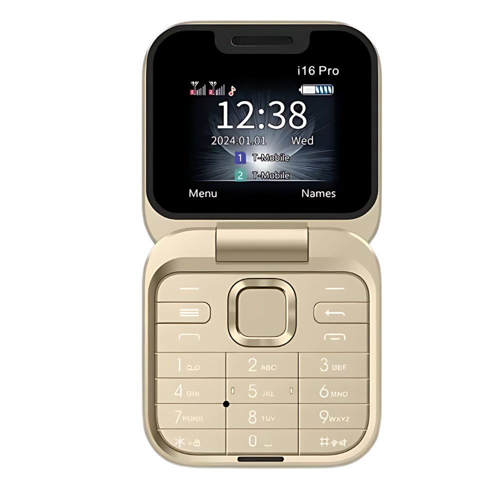 FlexFold compact mobile phone in silver color option, showcasing another stylish variant
