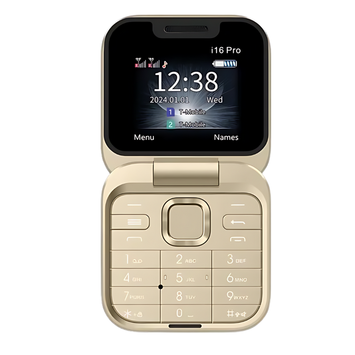 FlexFold compact mobile phone in silver color option, showcasing another stylish variant