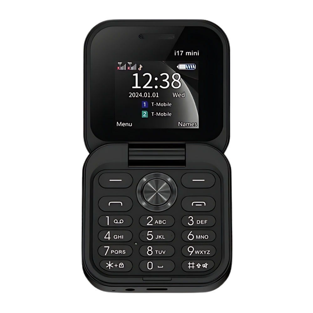FlexFold feature phone playing music, demonstrating its integrated music player capabilities