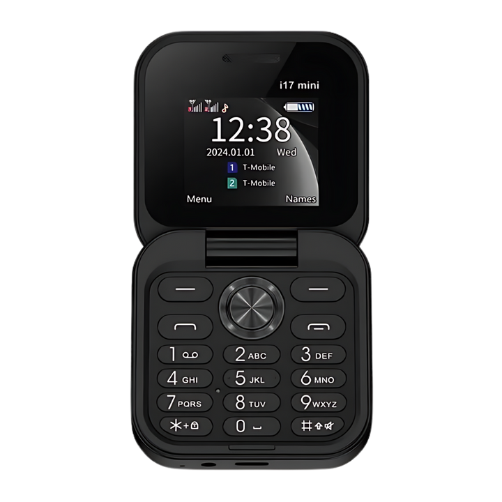 FlexFold feature phone playing music, demonstrating its integrated music player capabilities