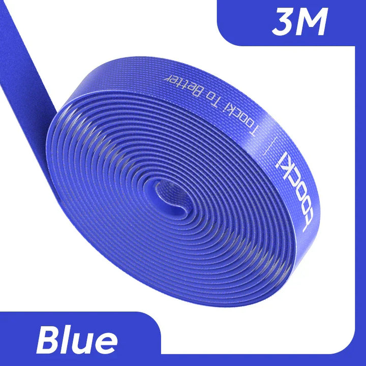 Flexible Cable Organiser Roll in a clean, modern home office setup, enhancing desk aesthetics