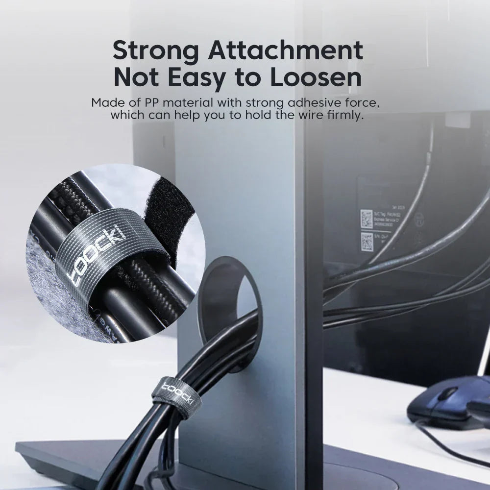 Cable Organiser Roll FlexWrap in black, perfect for desk and home office cable management