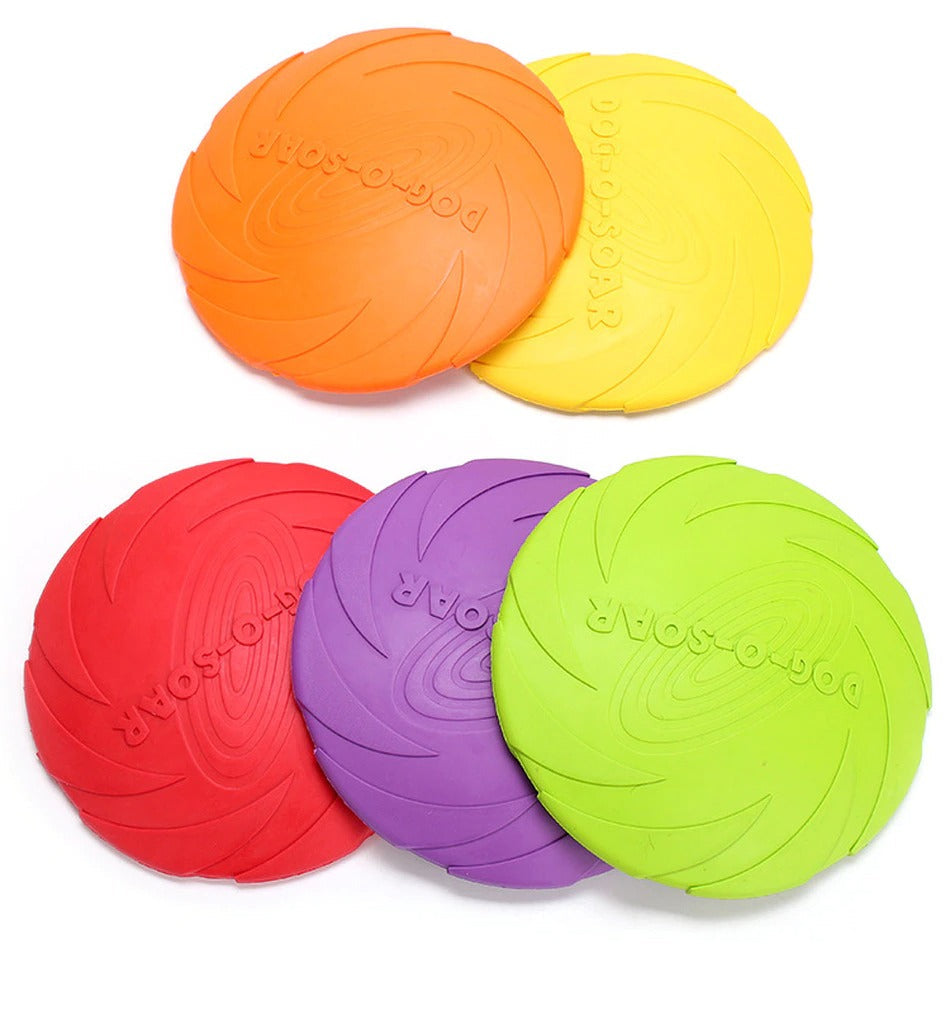 Flexible dog frisbee for active play, perfect for fetch & outdoor training with your pet.