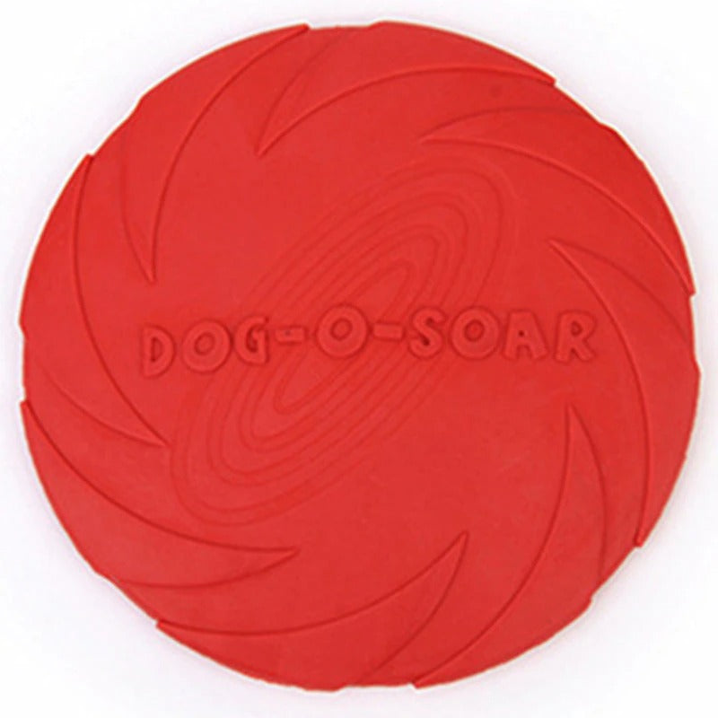 Durable, flexible dog frisbee, ideal pet training toy for active dogs & outdoor fetching fun.