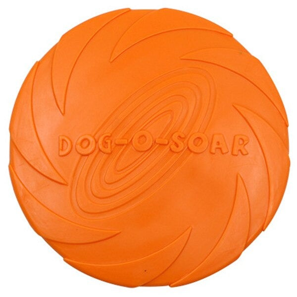 Flexible dog frisbee, a durable fetch toy for outdoor play, training, and active pet exercise.