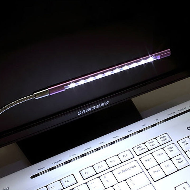 Flexible USB LED desk lamp with adjustable gooseneck for workspace lighting