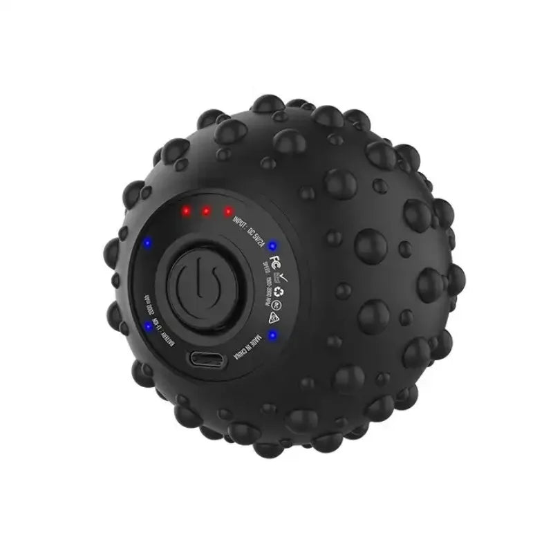 FlexiRoll 4-speed vibrating massage ball with heat for deep tissue muscle relief, white background