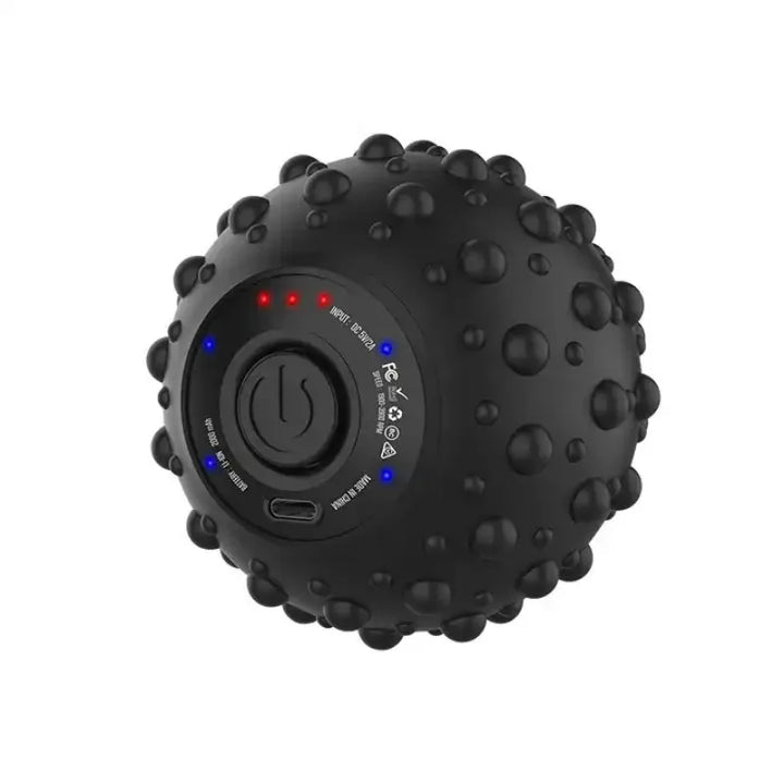 FlexiRoll 4-speed vibrating massage ball with heat for deep tissue muscle relief, white background