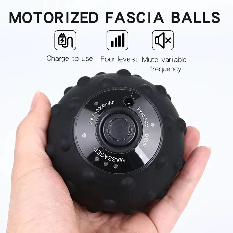 Muscle relief: FlexiRoll 4-speed vibrating massage ball with hot therapy for self-care.