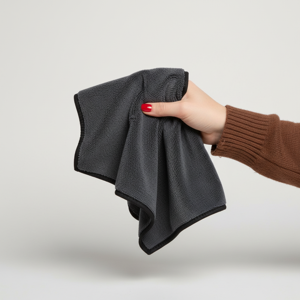 Absorbent FluffWipe microfiber cleaning cloth for household kitchen & bathroom tasks