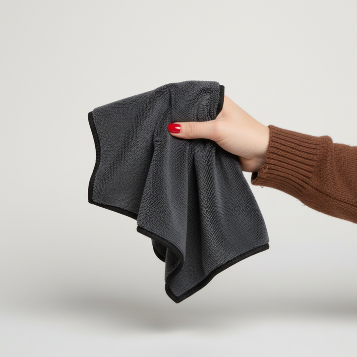 Absorbent FluffWipe microfiber cleaning cloth for household kitchen & bathroom tasks