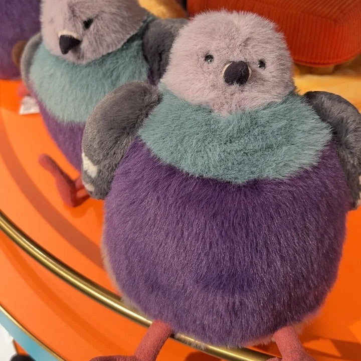 Cuddly pigeon plush, an adorable fluffy toy, great gift for kids.