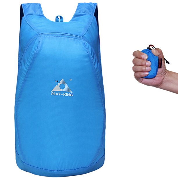 Side view of the 20L lightweight travel backpack, highlighting its slim profile and durability.
