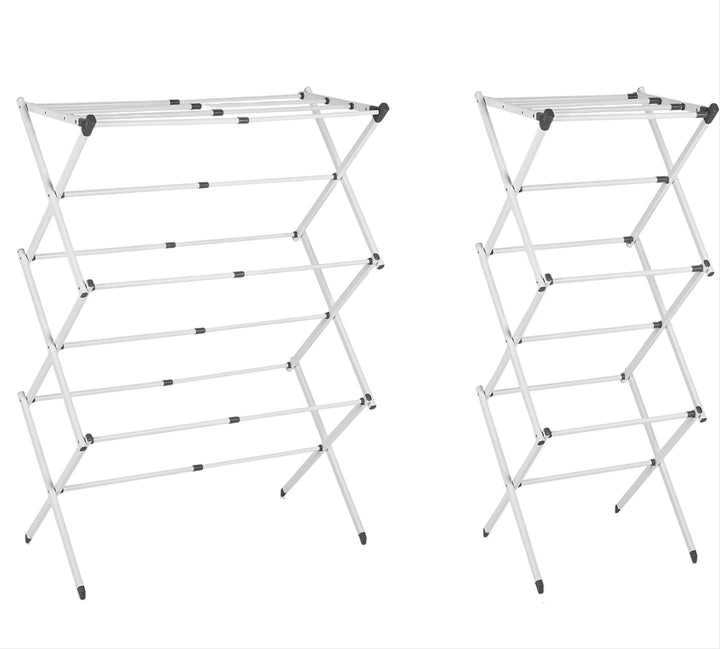 Practical 3-tier drying rack for clothes, an excellent space-saving laundry solution.