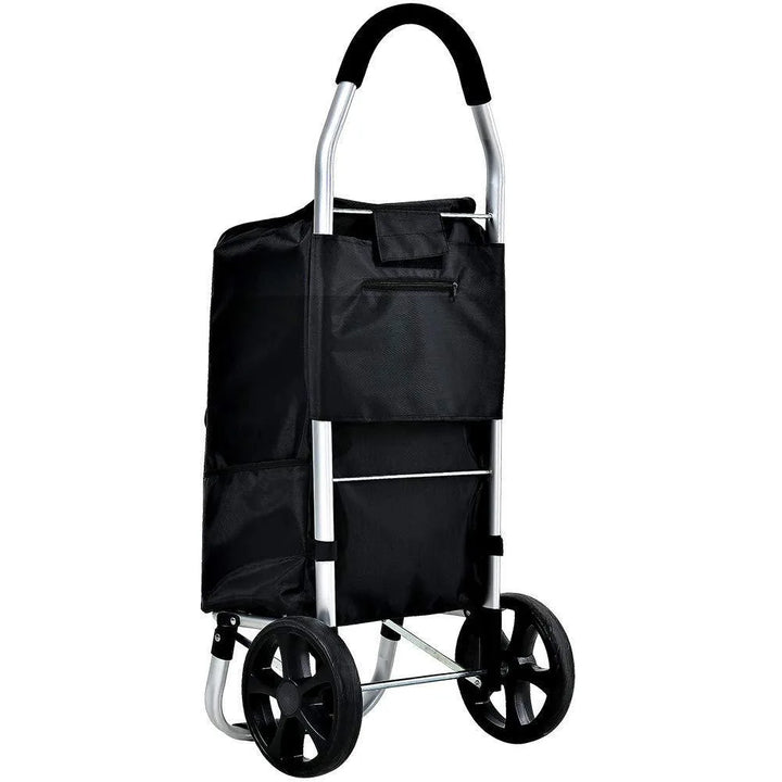 Unisex foldable grocery cart, aluminum construction, ideal for convenient transport of goods