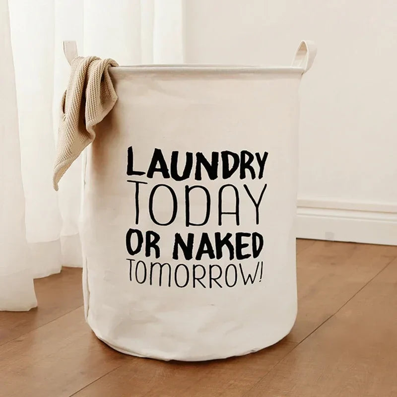 Foldable cotton linen laundry basket in grey, ideal for home organization & storage, eco-friendly.