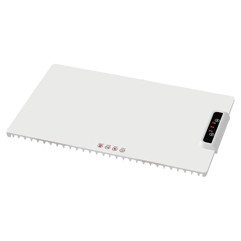 Foldable electric food warming mat, perfect for keeping meals hot during kitchen prep or party serving.