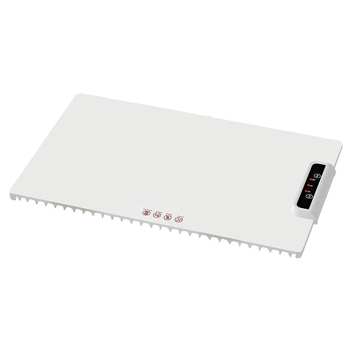 Foldable electric food warming mat, perfect for keeping meals hot during kitchen prep or party serving.