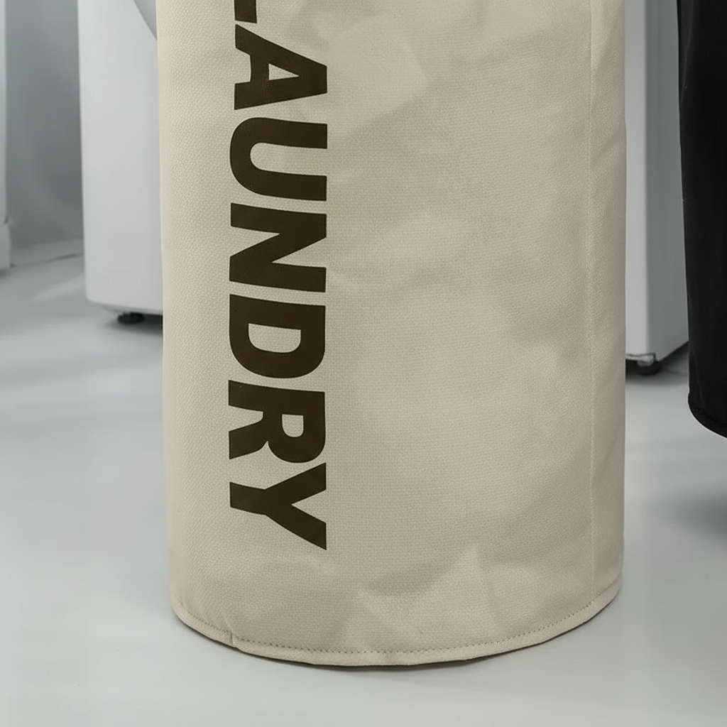 Water-repellent extra large laundry basket, collapsible for space-saving storage in dorm rooms.