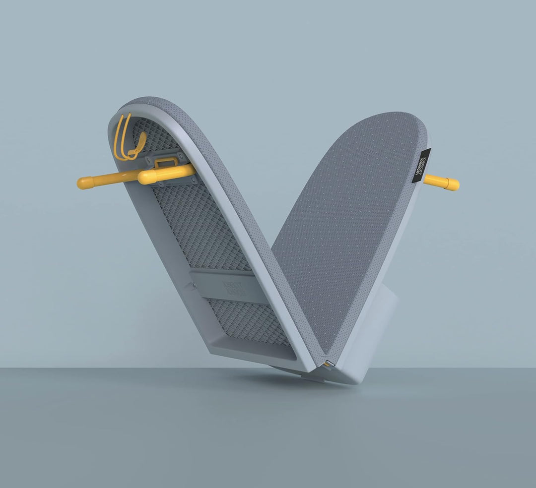 Household laundry aid: a foldable ironing board with advanced DripLock for dry ironing