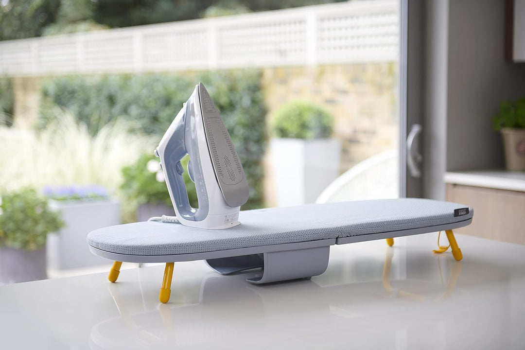 Stylish and practical: a space-saving ironing board with DripLock, ideal for any home
