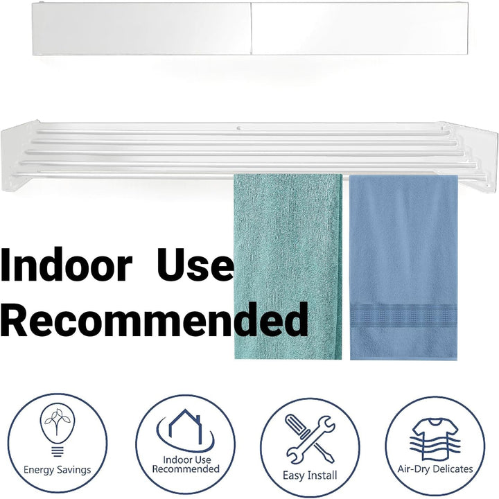 Modern wall-mounted clothes dryer system, ideal for indoor drying and laundry organization in apartments