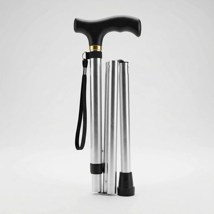 Adjustable walking cane with ergonomic handle, providing stable, lightweight support for daily mobility.