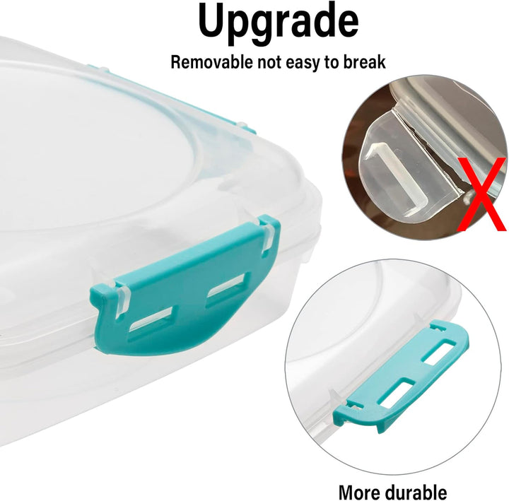 An opened 1100ml airtight food container showcasing its spacious interior, ideal for food storage.