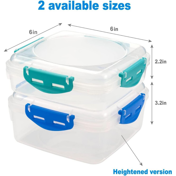 Four 1100ml LunchVault airtight lunch boxes arranged neatly, emphasizing their stackable and organized design.