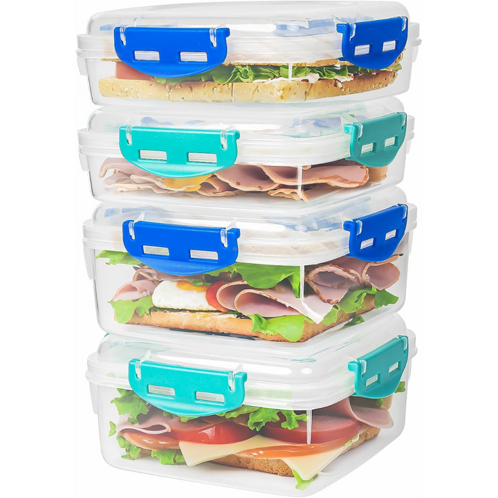 Perspective view of a single 1100ml BPA-free airtight food container, ready for meal prep or lunch packing.