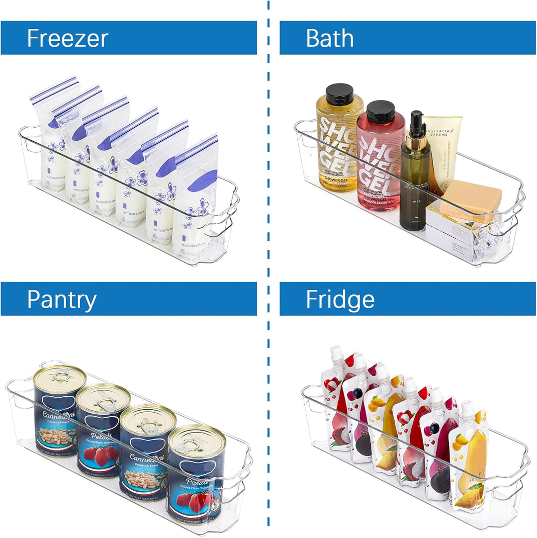 Transparent freezer storage set, durable and BPA-free for safe food keeping.
