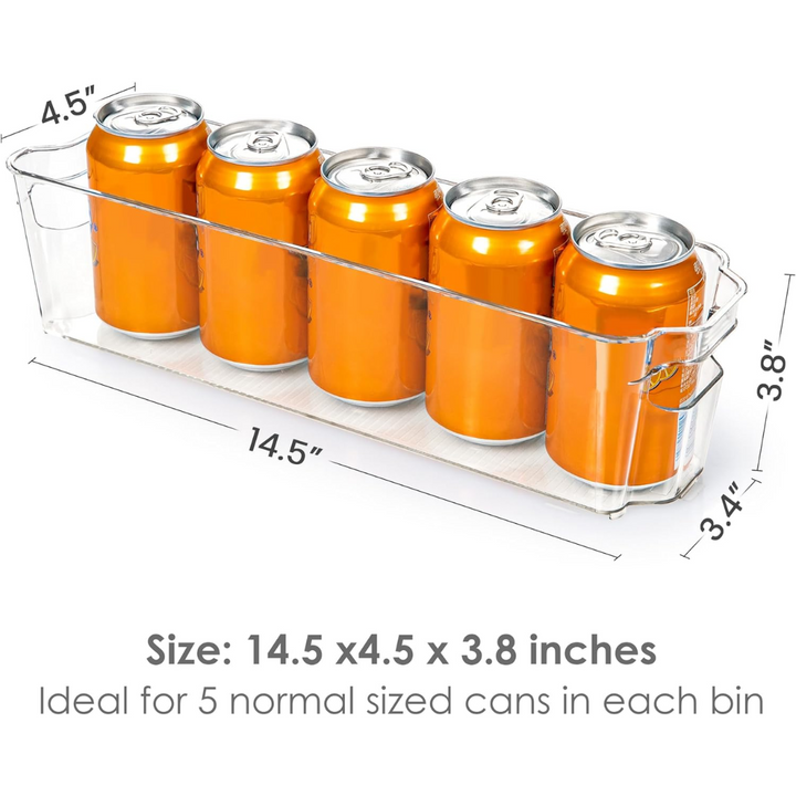 Kitchen storage solutions: a 4-piece set of clear refrigerator bins.