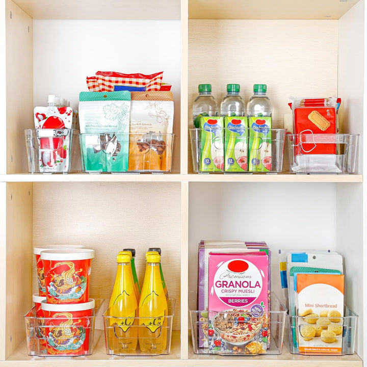 Declutter your fridge with these clear pantry and refrigerator organizers.
