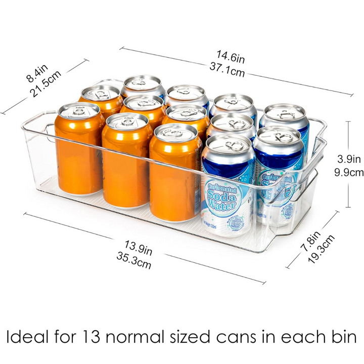 Essential kitchen organizers: 4 clear bins for efficient fridge storage.