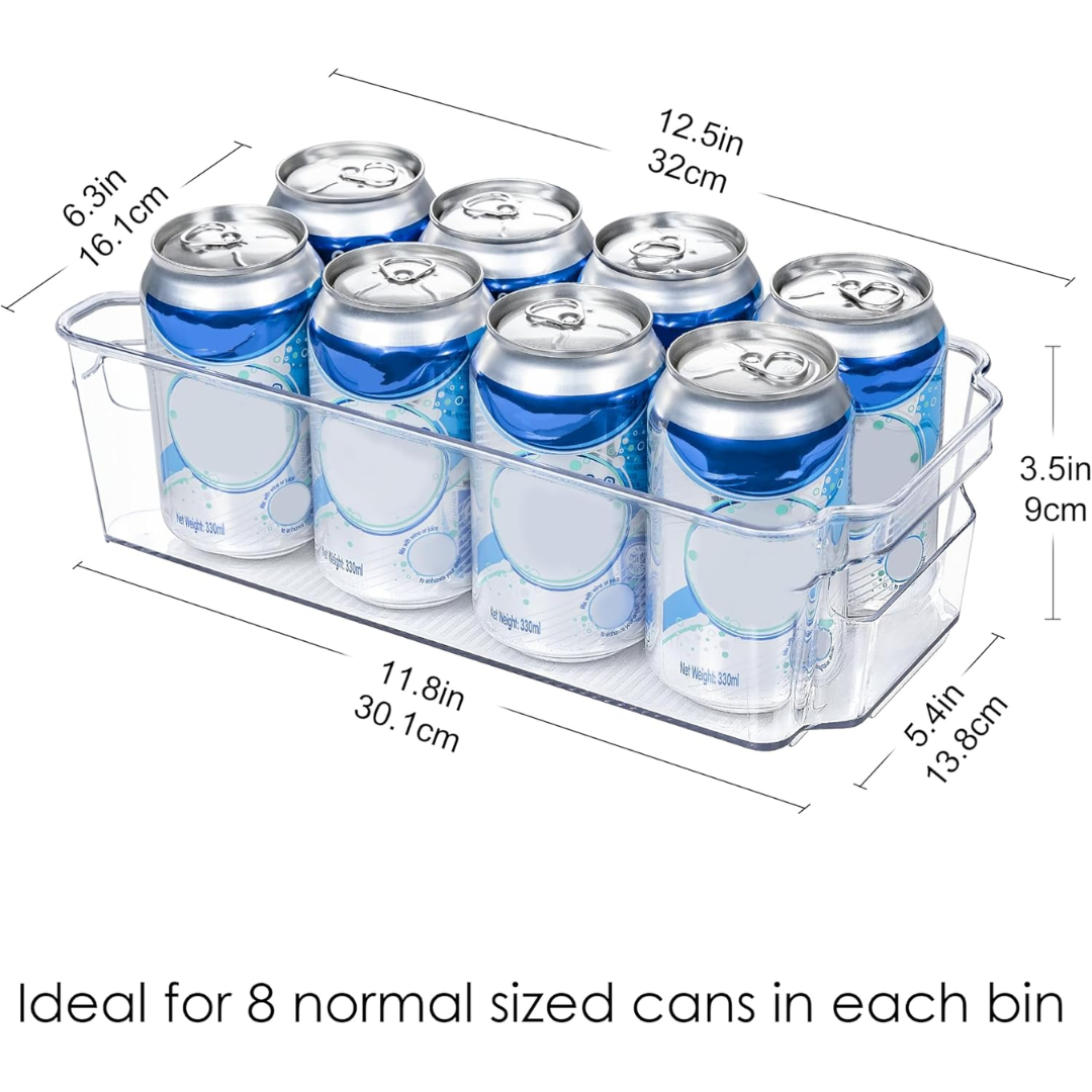 CoolOrganize clear pantry organizers, stackable, filled with vegetables.