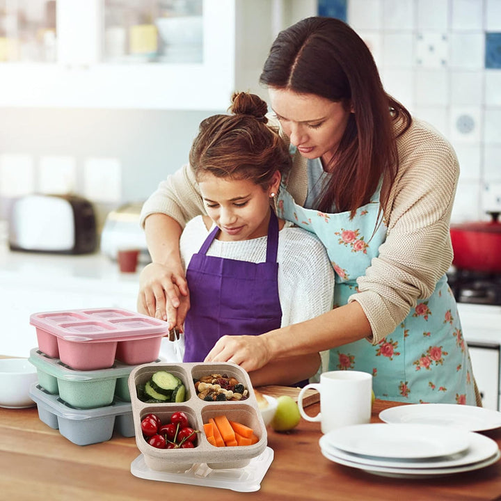 Bento4You 4-compartment meal prep containers, BPA-free, ideal for lunches