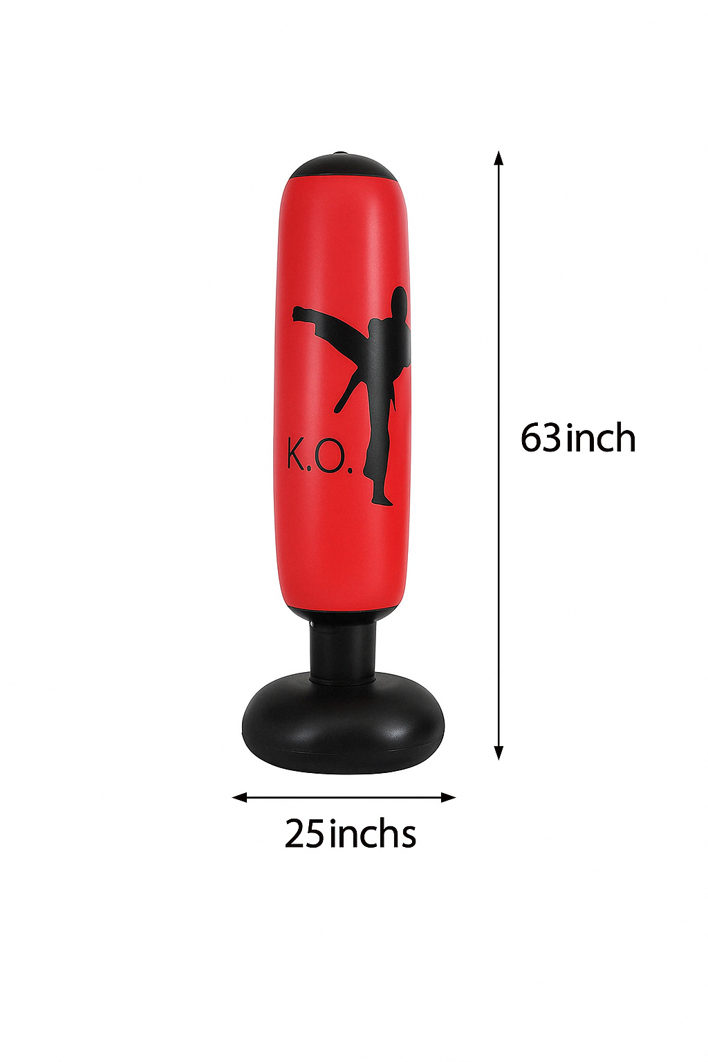 Freestanding inflatable punching tower, suitable for boxing, fitness workouts, stress relief, and home exercise.