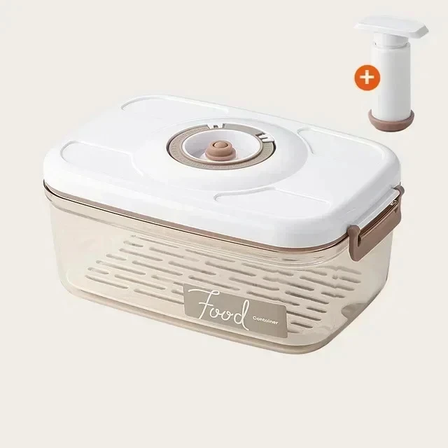 FreshLock food vacuum storage box, perfect for keeping pantry staples and leftovers fresh, with hand pump