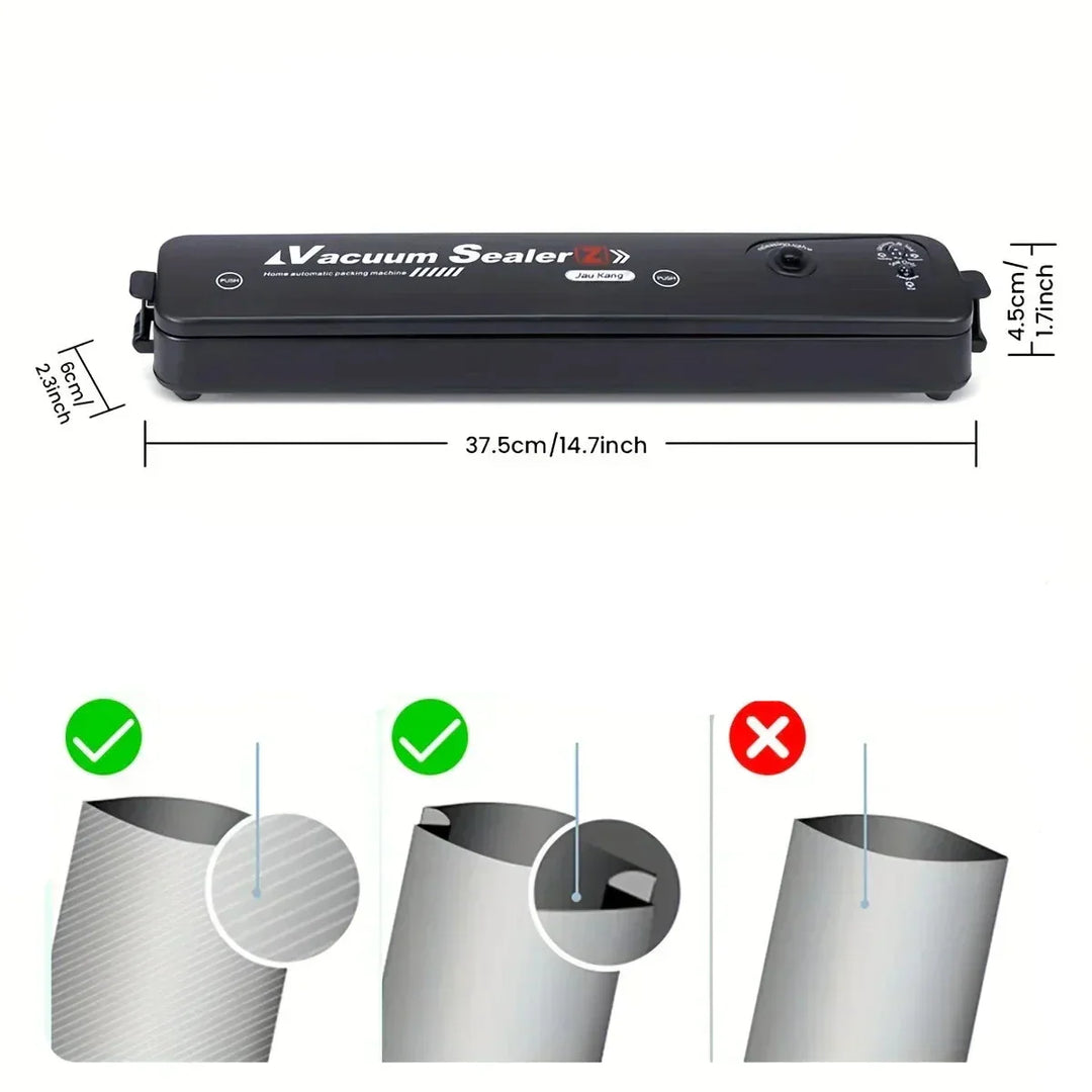 Compact FreshLock vacuum sealer, ideal for extending food freshness & reducing waste in your kitchen.