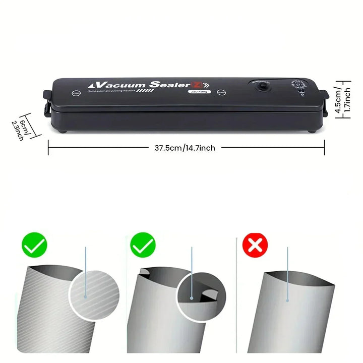 Compact FreshLock vacuum sealer, ideal for extending food freshness & reducing waste in your kitchen.