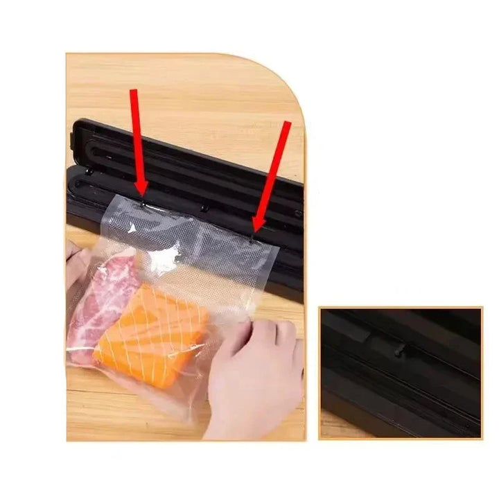 Home essential FreshLock vacuum sealer, keeping food fresh longer, perfect for meal prep organization.