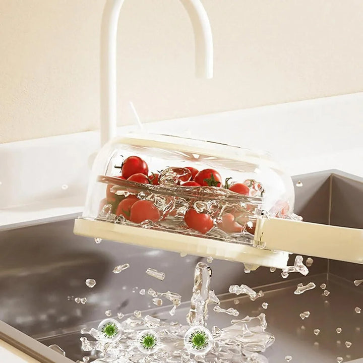 Eco-friendly FreshSeal produce container with clear design, perfect for storing fresh fruits & vegetables.