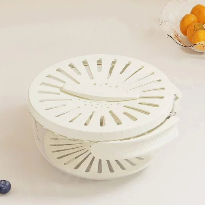 Stackable FreshSeal produce containers, smart kitchen organization for fresh fruits & vegetables, space-saving.