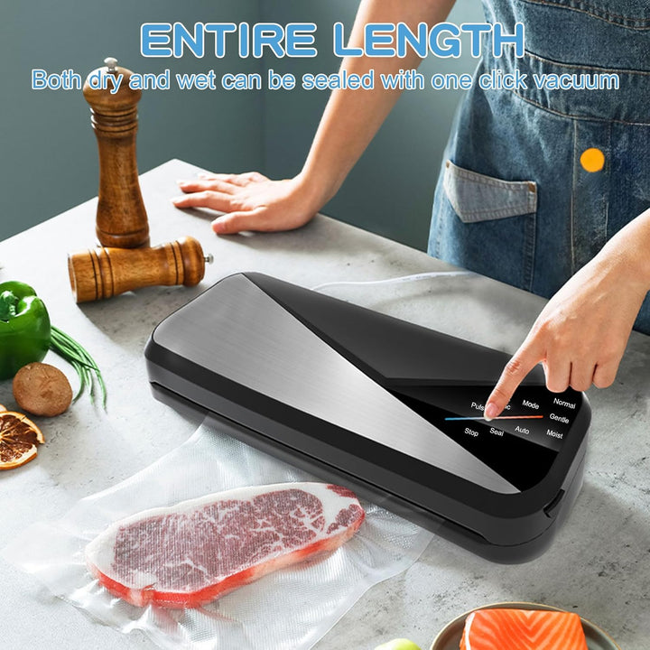 Stylish Fresvyn vacuum sealer, compact design for efficient kitchen food storage