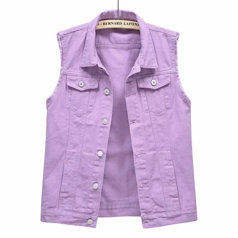 Statement women's raw edge denim vest, a must-have versatile layering piece for your wardrobe.