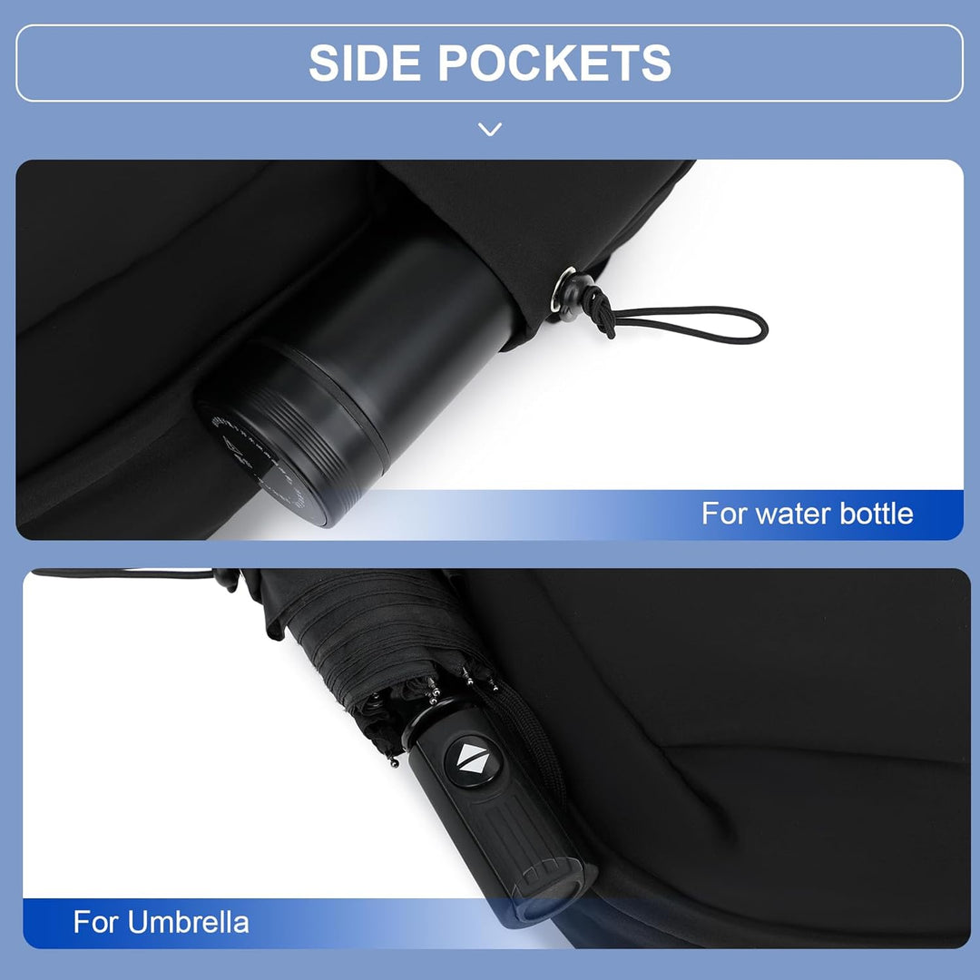 Ergonomic shoulder strap: Padded, ergonomic shoulder strap of a lightweight unisex travel backpack.