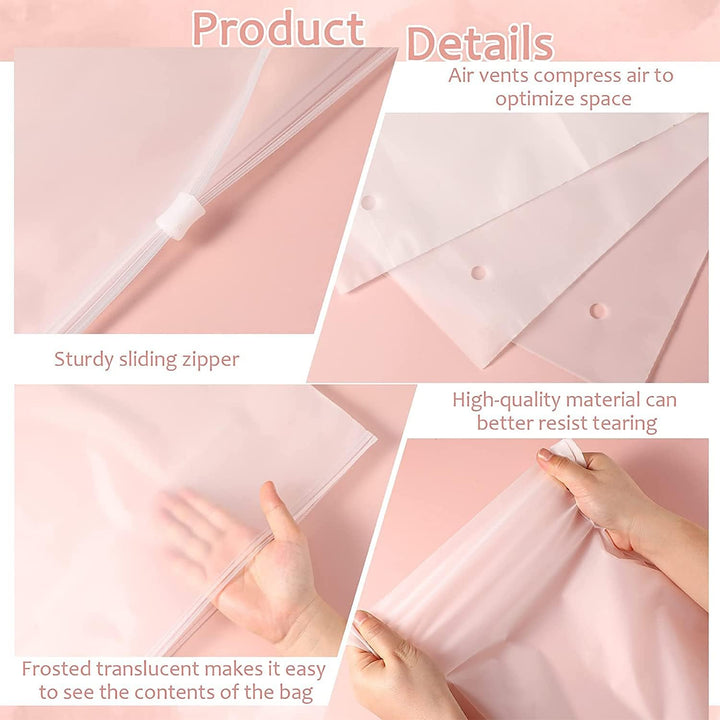 Versatile frosted garment sleeves, 20-piece set for various storage needs